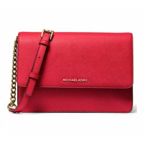 Michael Kors Daniela Large Gusset Crossbody -bright Red