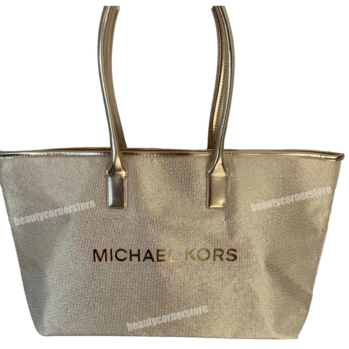 Michael Kors Gold Tote Lightweight Overnight Travel Shoulder Bag