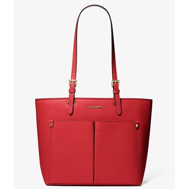 Michael Kors Jet Set Travel Medium Double Pocket Tote Bright Red