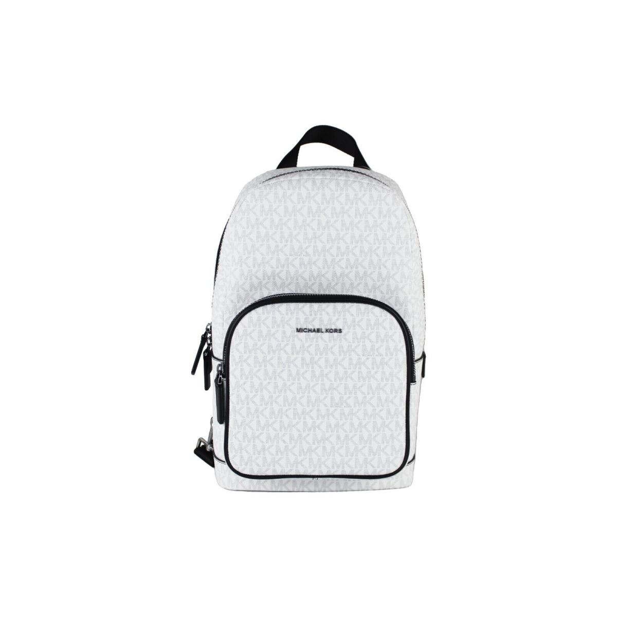 Michael Kors Cooper Medium White Signature Pvc Sling Backpack