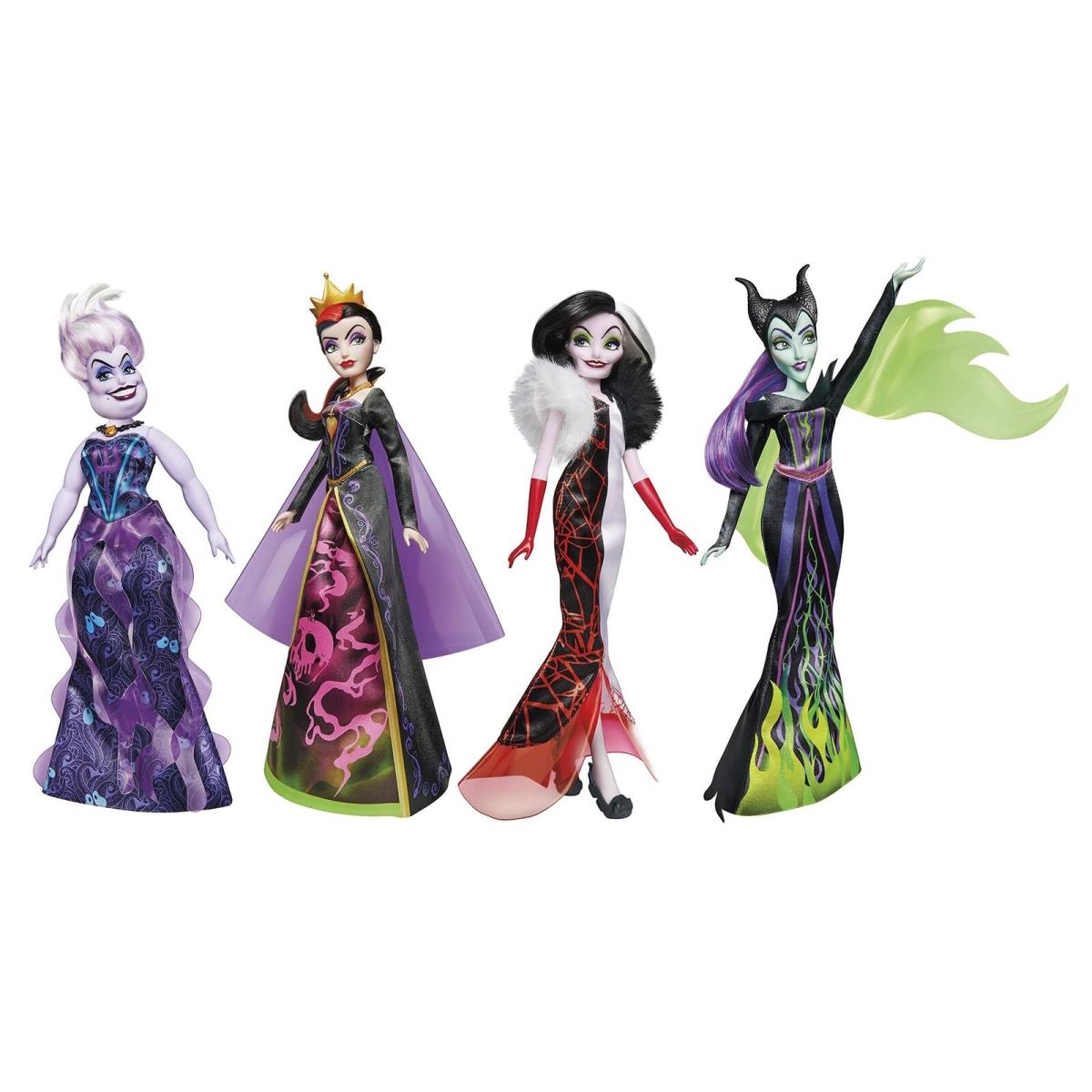 Disney Princess Villains Black and Brights Collection Fashion Doll 4 Pack