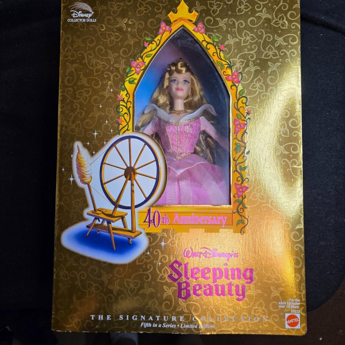 Walt Disney`s 40th Anniversary Sleeping Beauty Barbie Nrfb 21712 Limited Ed