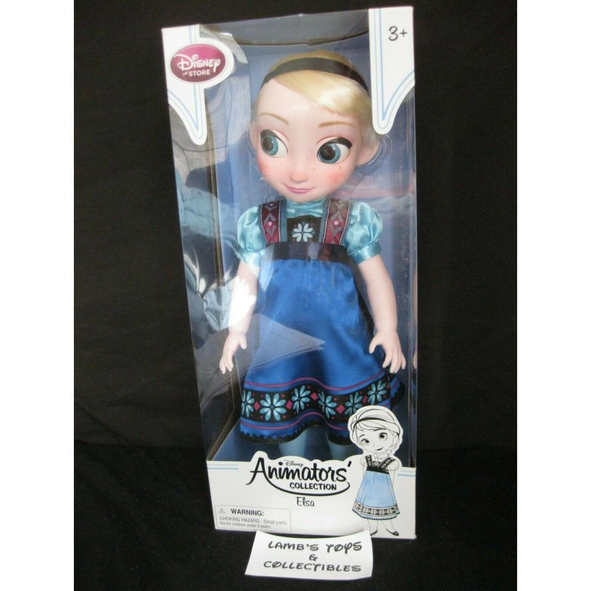 Disney Store Animator`s Doll Action Figure Toddler Elsa Ice Queen 16