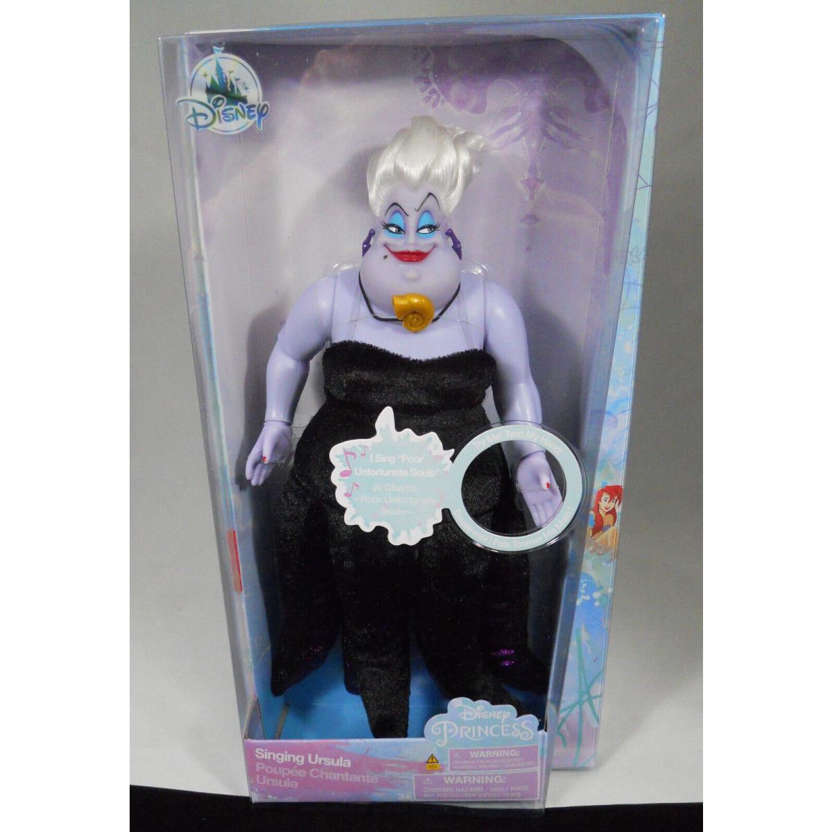 Disney Princess Singing Ursula Doll 11 1/2 - Singing Poor Unfortunate Souls