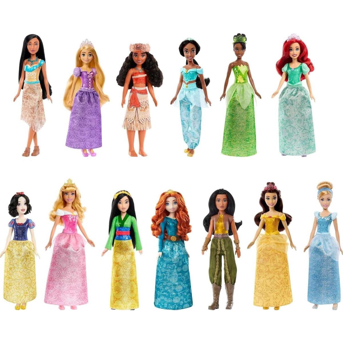 13 Dolls Sparkling Clothing Accessories Fashion Doll Set 11 Disney Princesses