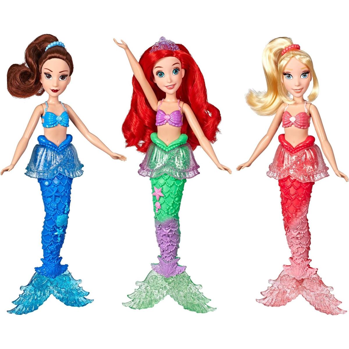 Disney Princess Ariel Sisters Fashion Dolls 3 Pack of Mermaid Dolls with