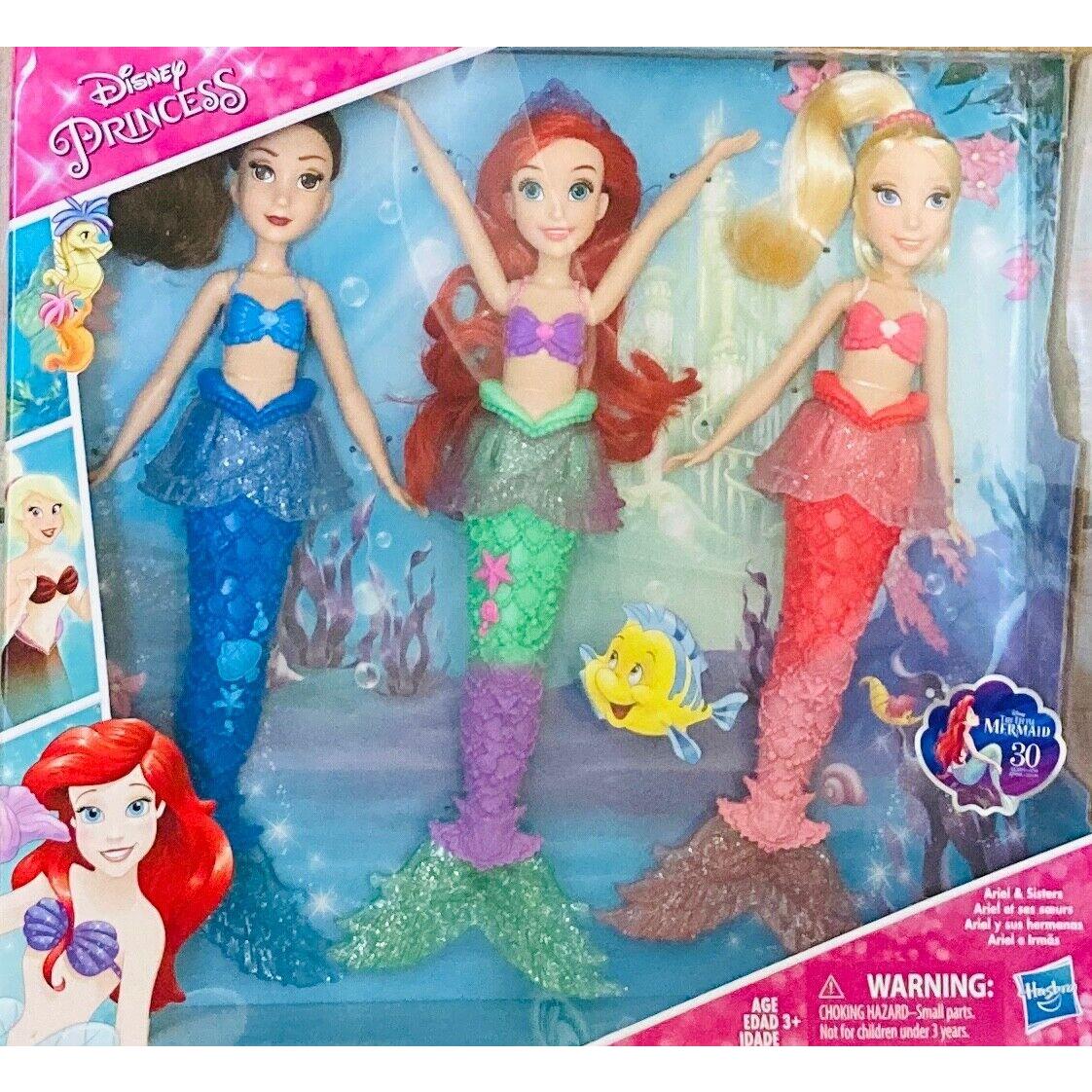 Mattel Disney Princess The Little Mermaid Ariel Sisters Mermaid 3 Doll Toy Set