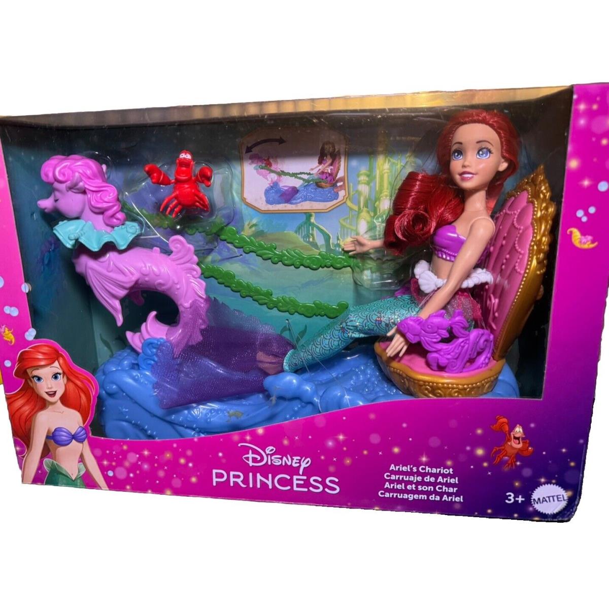 Disney Princess The Little Mermaid Ariel Doll W/ Under The Sea Chariot Seahorse