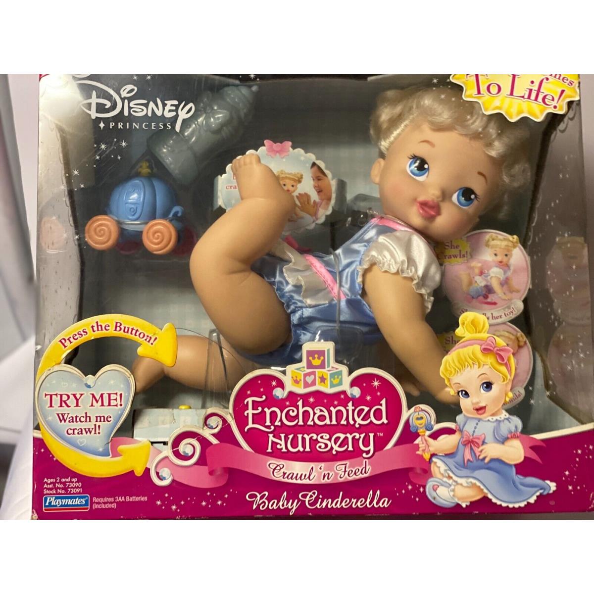 Disney Princess Enchanted Nursery Crawl` n Feed Baby Cinderella