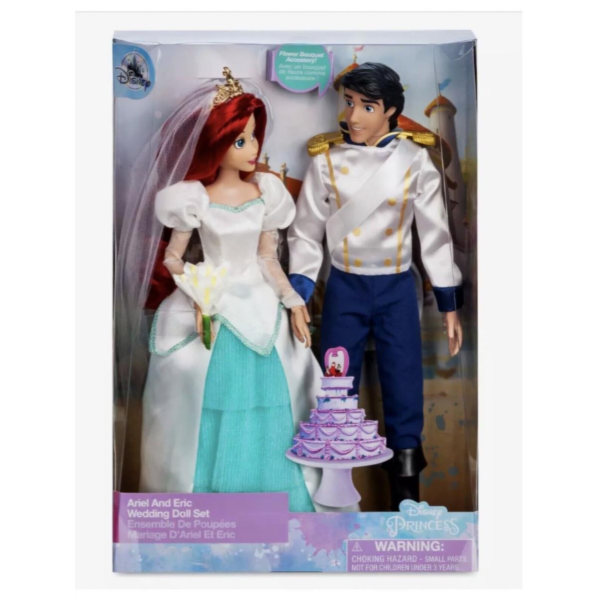 Disney Princess Ariel and Eric Wedding Doll Set 12 The Little Mermaid