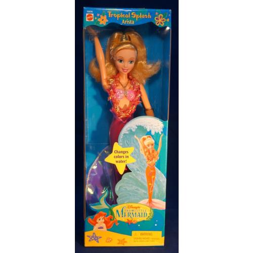 1997 Disney`s Little Mermaid Tropical Splash Arista Doll Changes Color IN Water