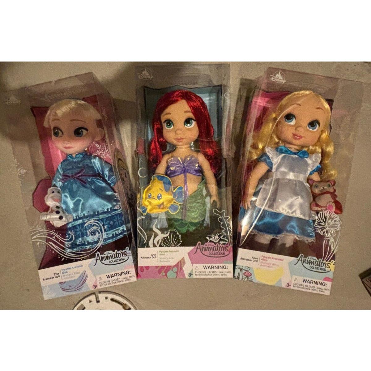 Animator s Collection Disney Dolls: Elsa Alice Ariel - You Get All 3