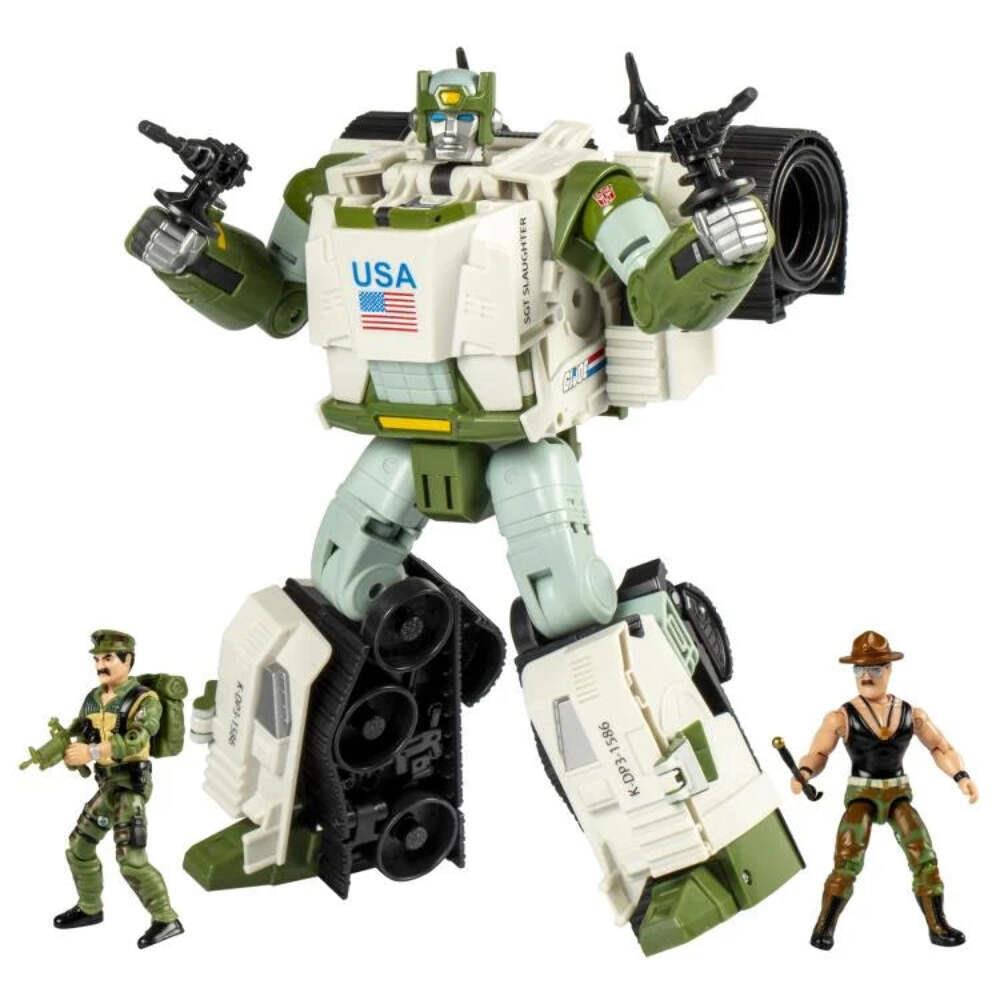 Transformers x G.i. Joe Autobot Kup Triple T with Sgt. Slaughter Leatherneck