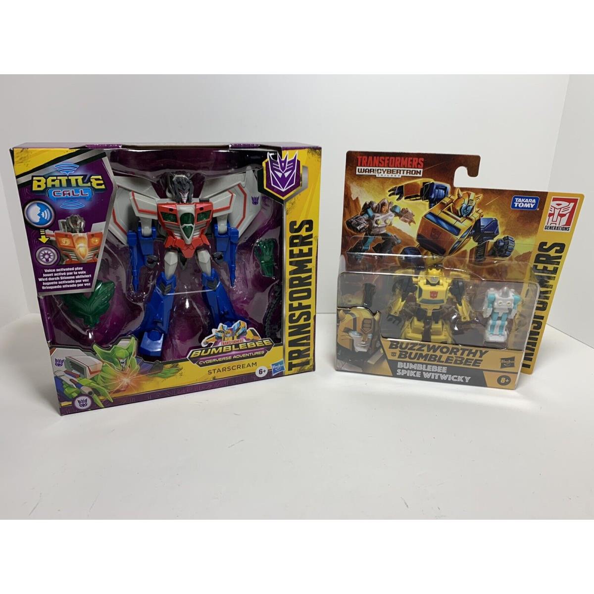 Hasbro Transformers Buzzworthy Bumblebee Spike Witwicky 2 Pack Starscream