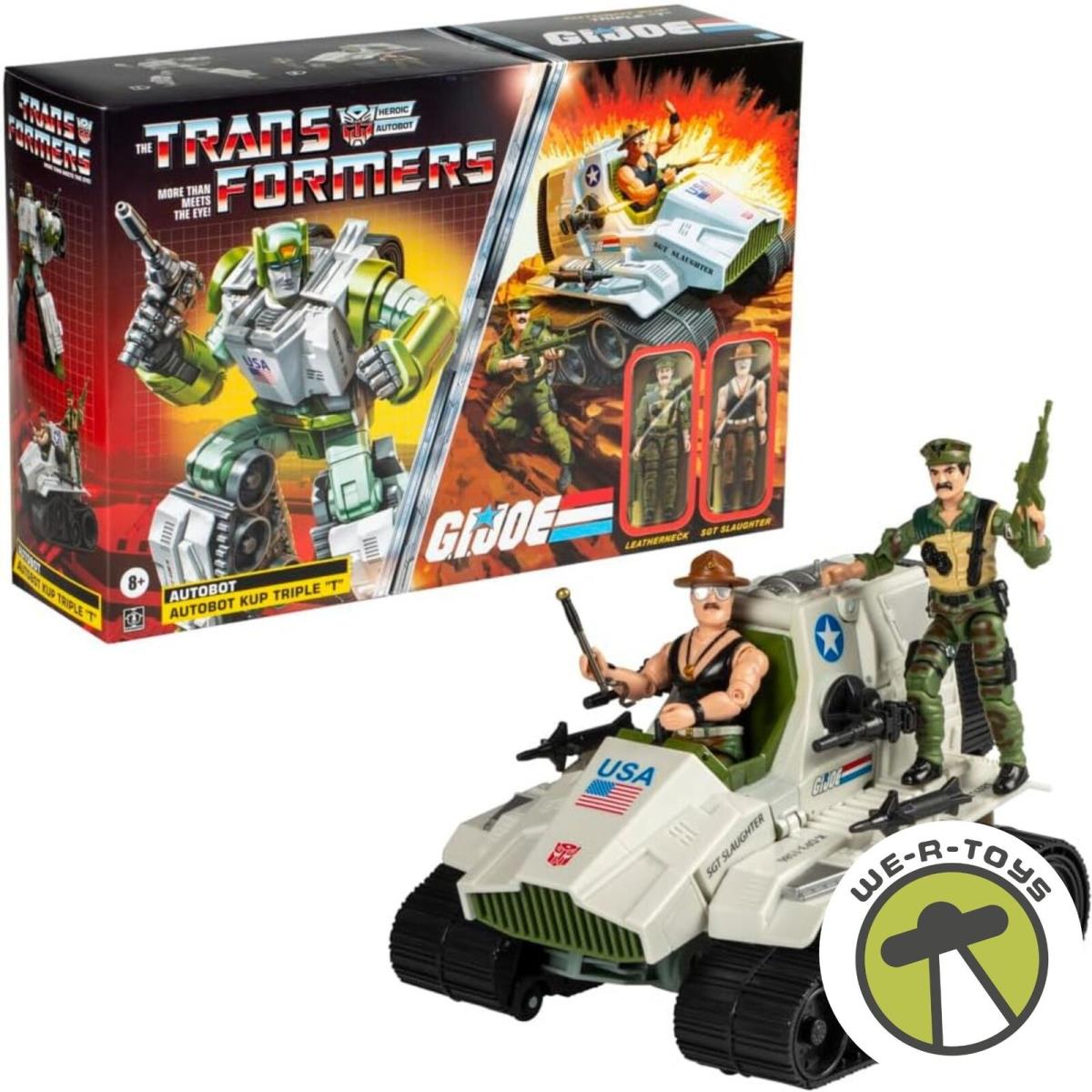 Transformers X GI Joe Kup Triple T and Sgt. Slaughter and Leatherneck Figures