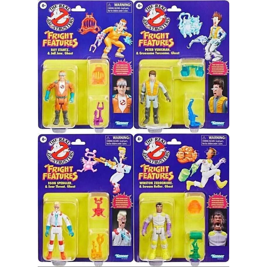 4-PACK Real Ghostbusters Fright Feature Figures - Ray Peter Egon Winston