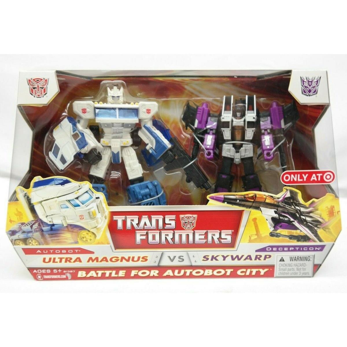 Transformers Battle For Autobot City Ultra Magnus vs Skywarp Target Exclusive TY