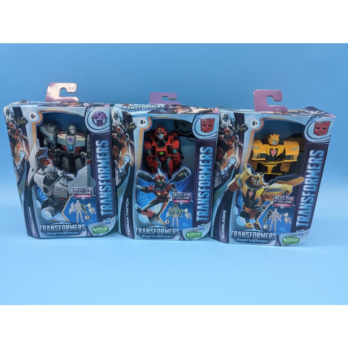 Hasbro Transformers Animated Earthspark Deluxe Set OF 3 Action Figure