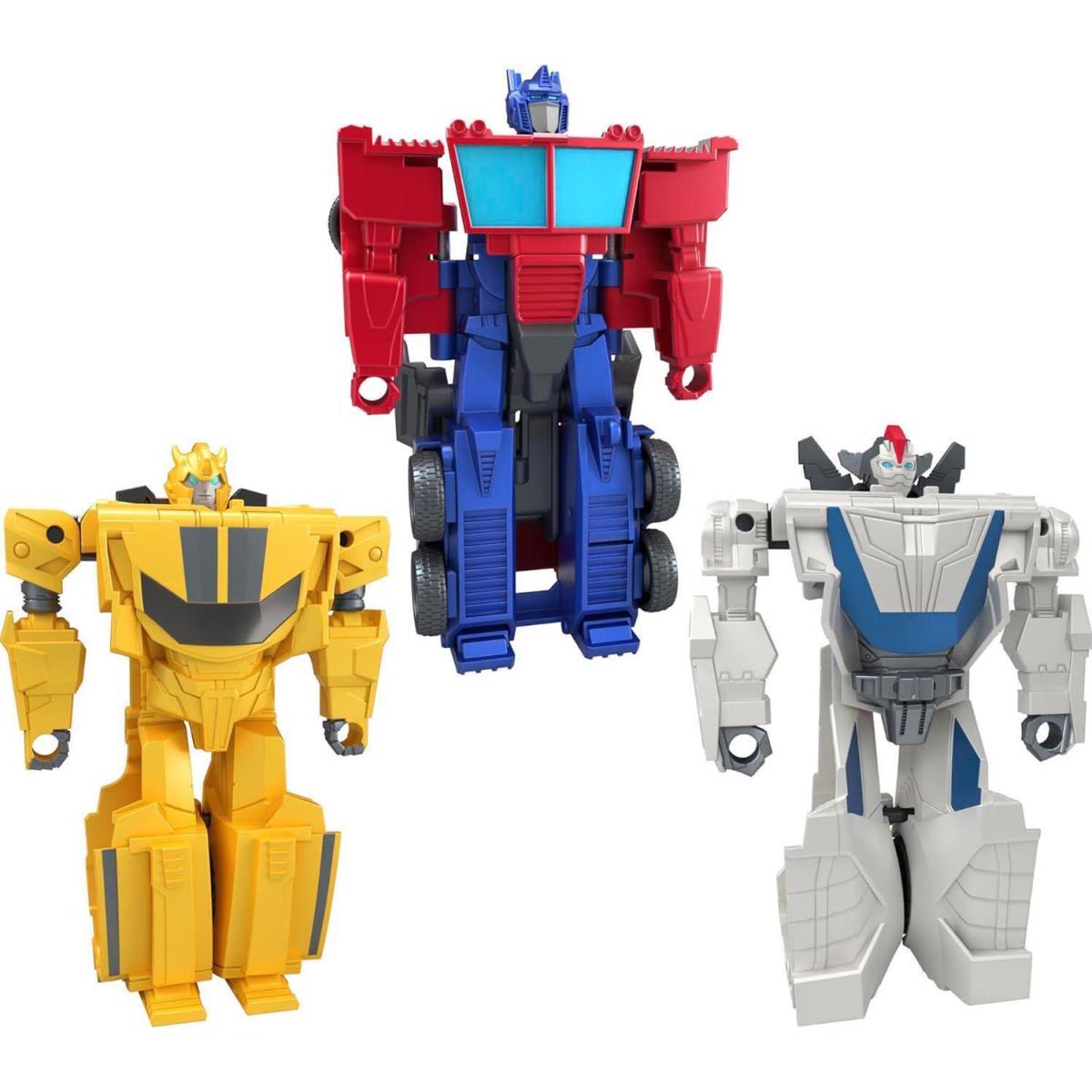 Transformers 1-Step Flip Heroes 3-Pack 4-Inch Wheeljack Bumblebee and Optimus