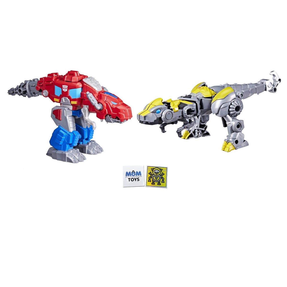 Transformers Dinobot Adventures Dino Optimus Bumblebee 2-Pack Converting Toys