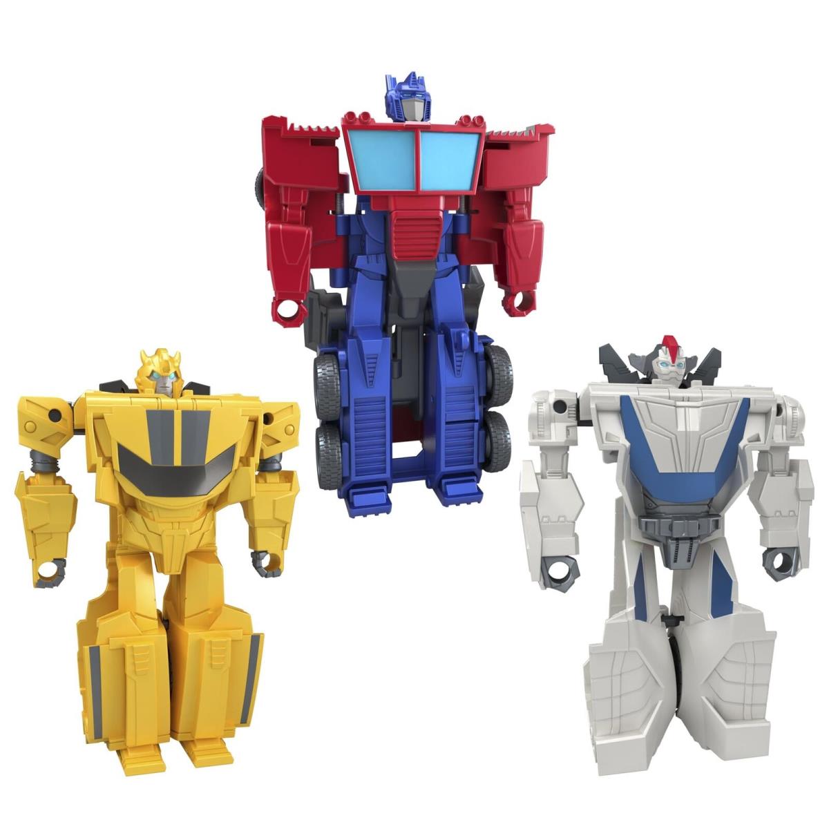 1-Step Flip Heroes 3-Pack 4-Inch Wheeljack Bumblebee and Optimus Action