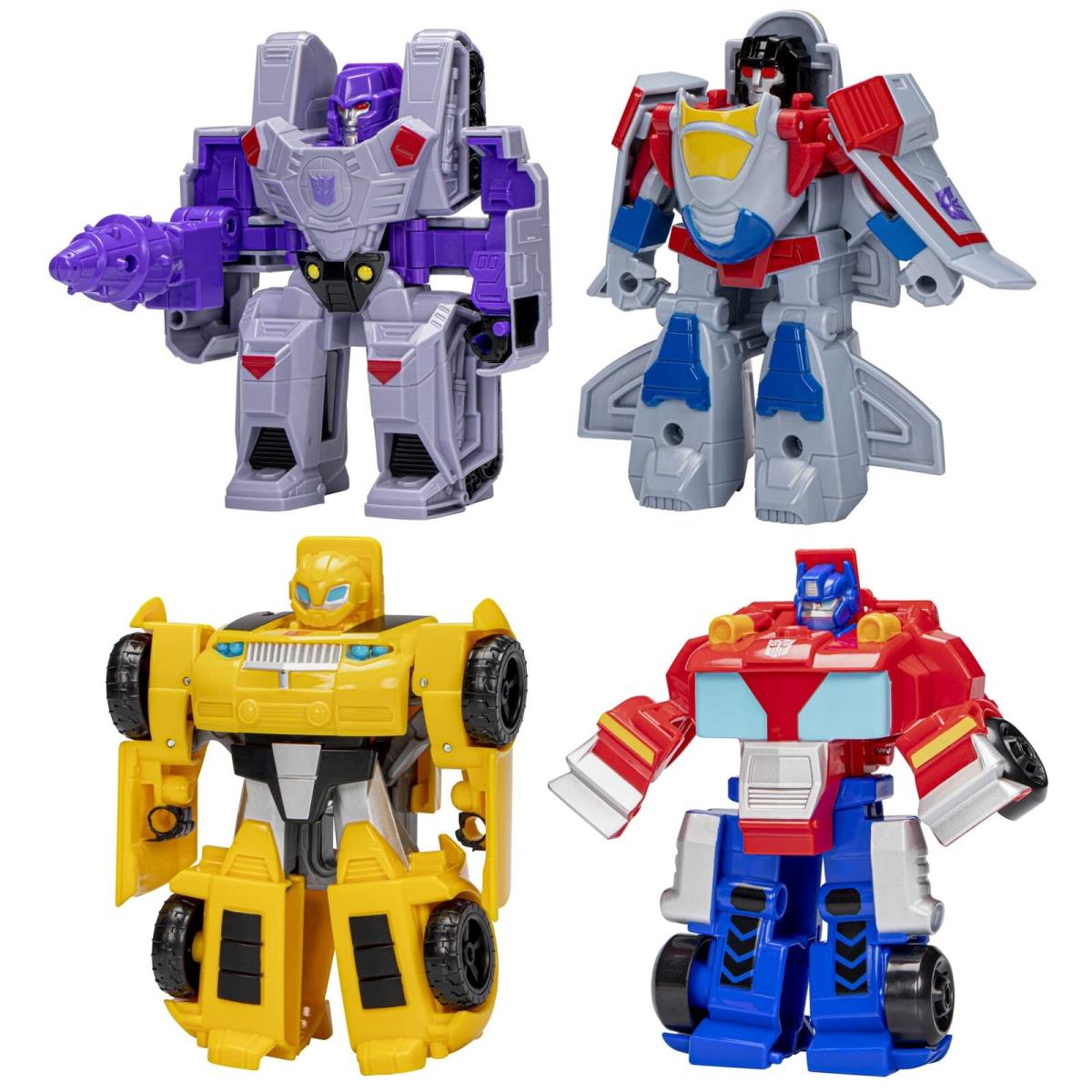 Transformers Toys Heroes vs Villains 4-Pack Autobot and Decepticon 4.5-Inch