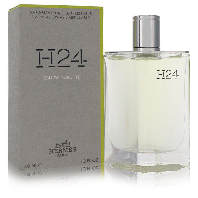 H24 Cologne 3.3 oz Edt Refillable Spray For Men by Hermes