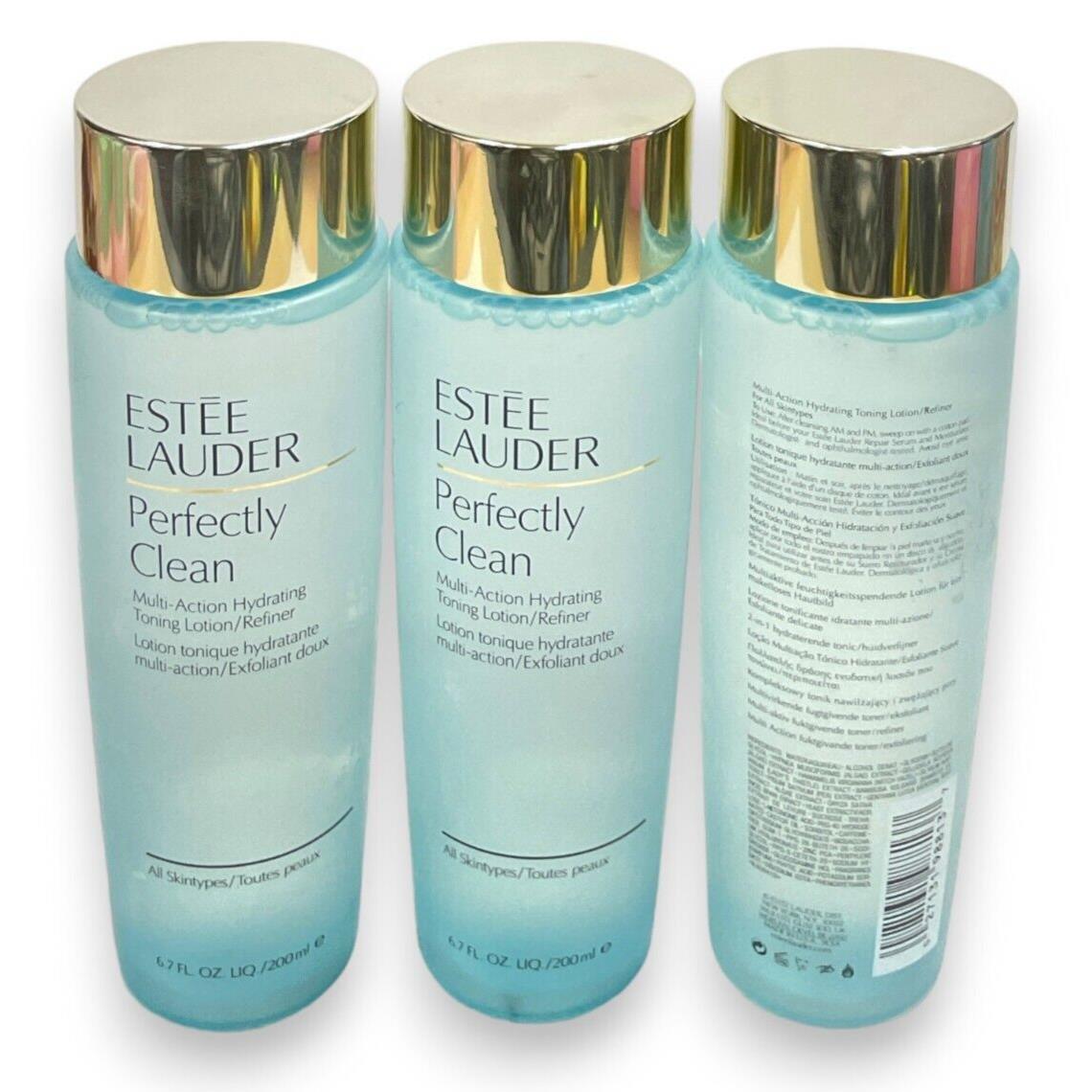 Clinique Estee Lauder Perfectly Clean Multi Action Hydration 6.7fl/200ml Lot Of 3