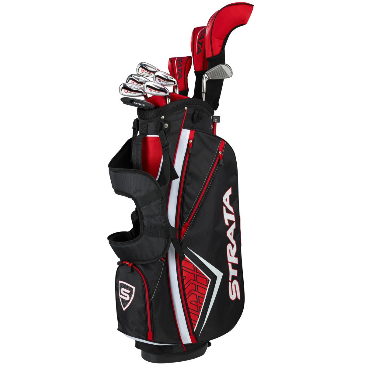 Callaway Strata Plus 14 Piece Men`s 2021 Complete Set - RH - Red - Standard Flex