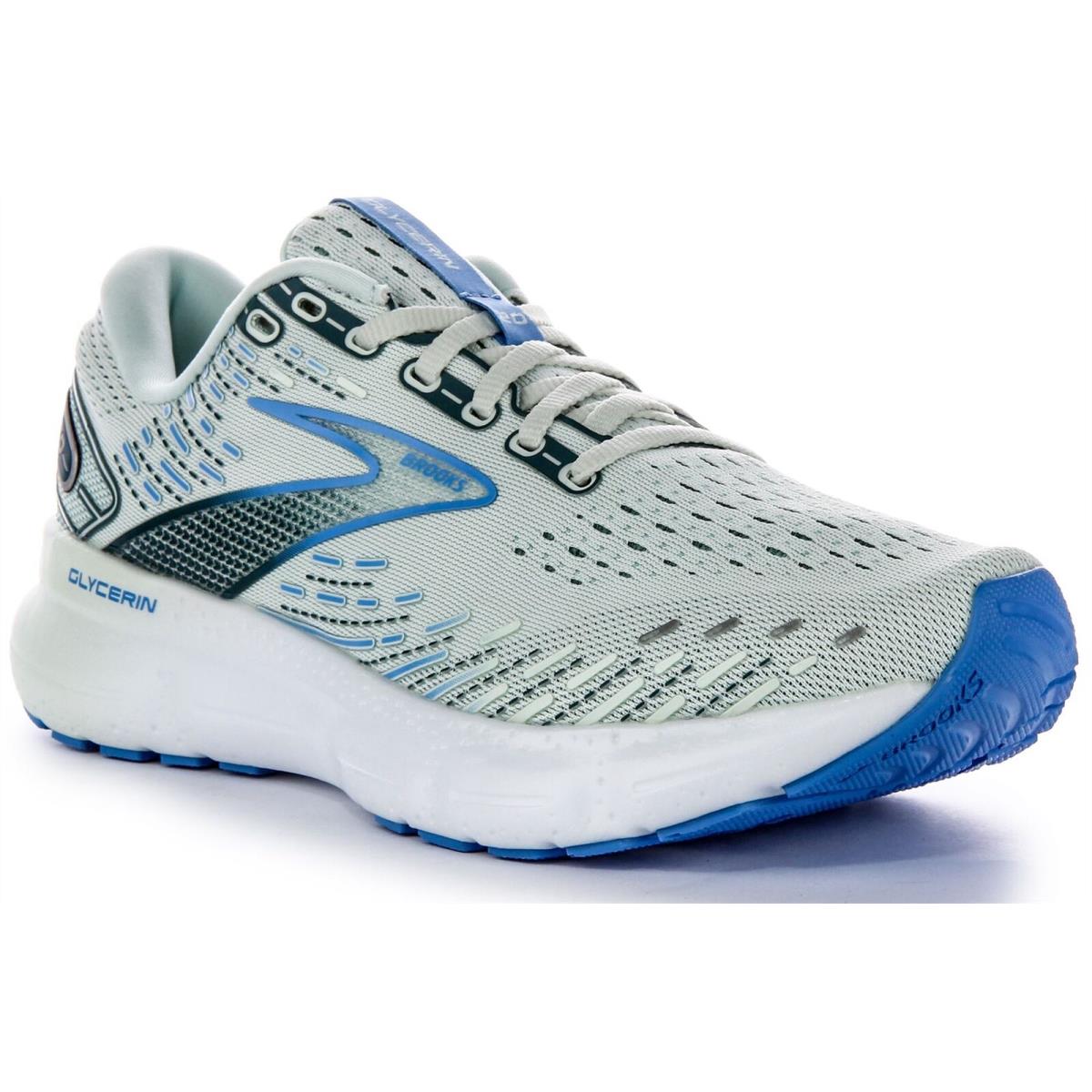 Brooks Glycerine 20 Cushion Track Running Mens Sneakers Off White Blue US 6 - 12 OFFWHITE BLU