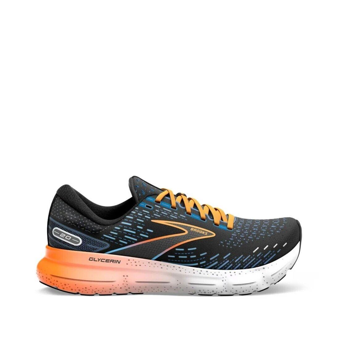 Brooks 110382-1D-035 Men`s Glyserin 20 Neutral in Black/blue/orange - Medium