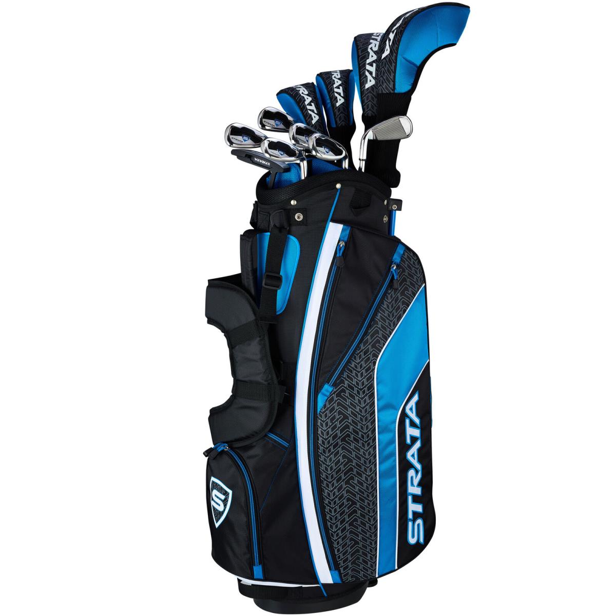 Callaway Strata Ultimate 16 Piece Men`s 2021 Complete Set LH Blue Standard Flex