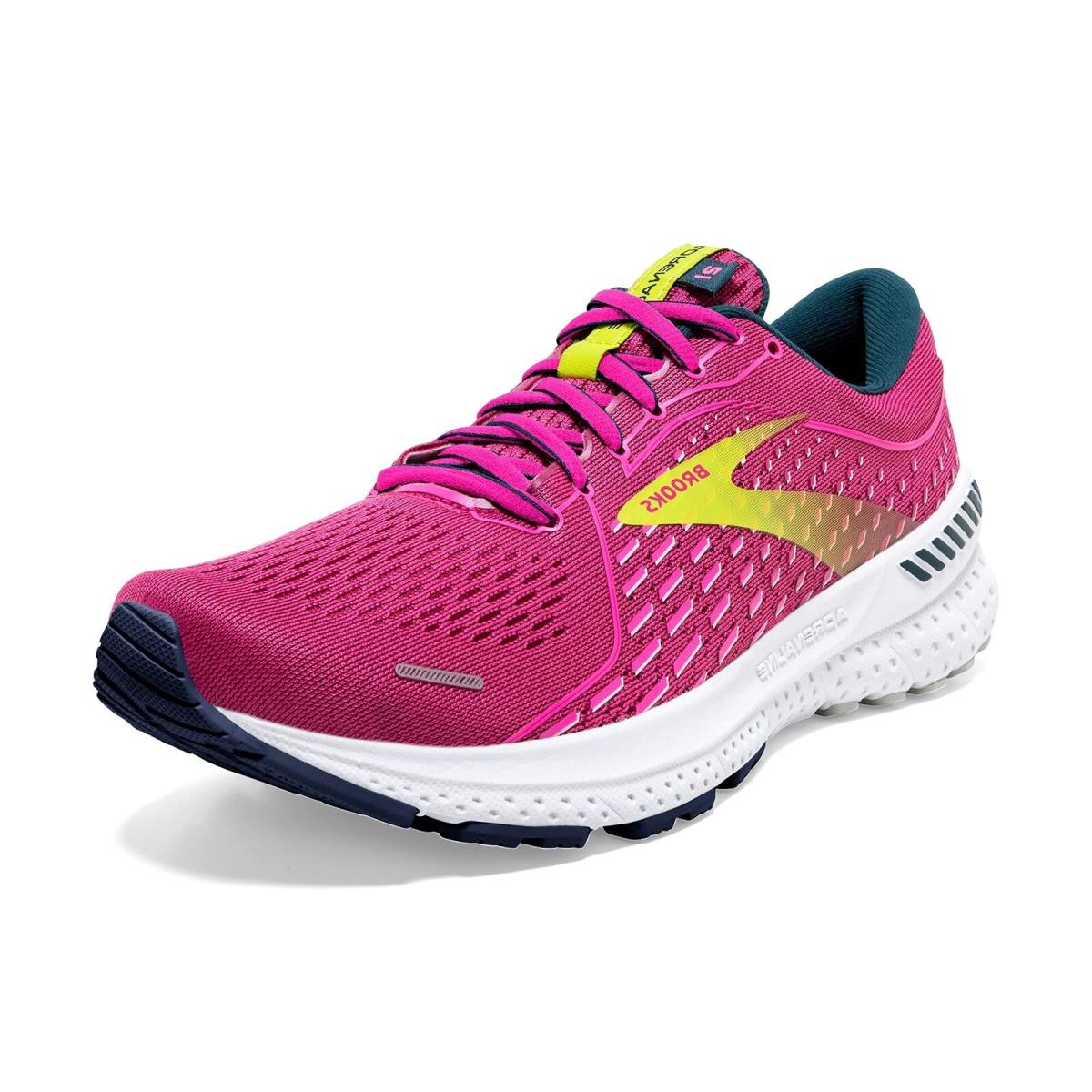 Brooks Women`s Adrenaline Gts 21 Support Sz_8_Raspberry/Pink/Sulphur - Raspberry/Pink/Sulphur