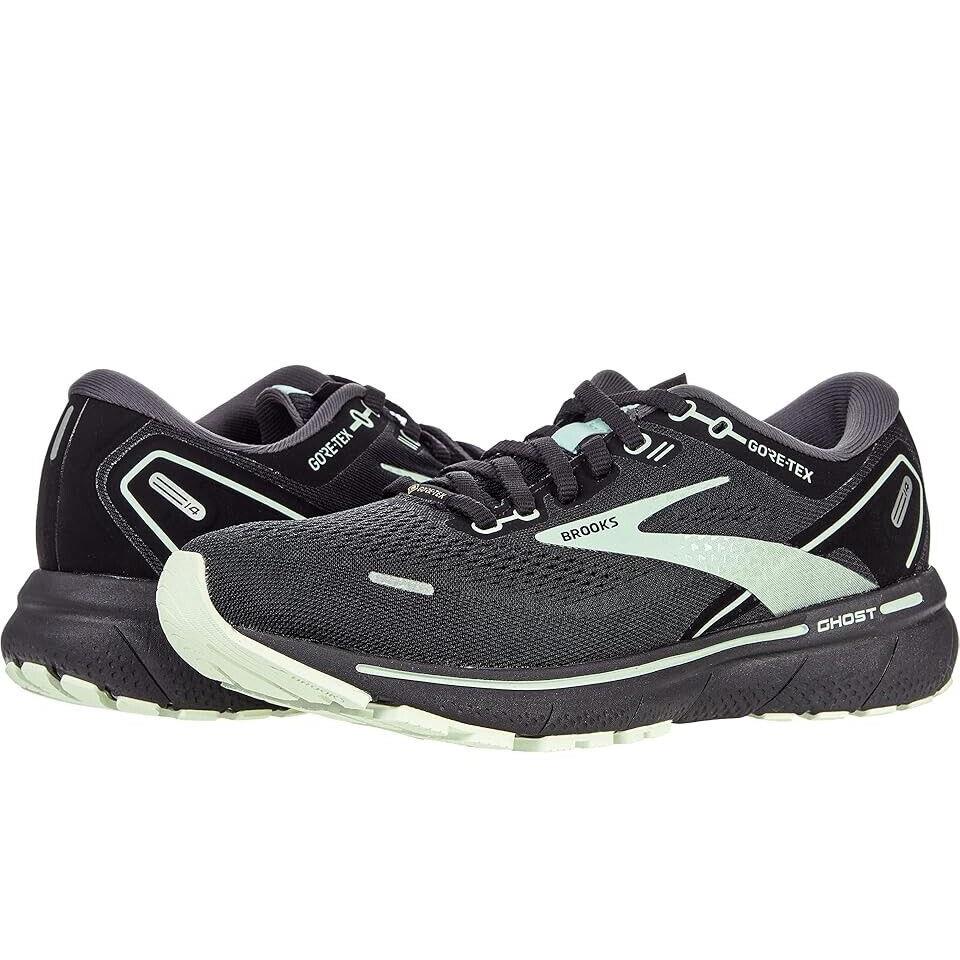 Brooks Z8091 Women`s Black/aquaglass Ghost 14 Gtx Running Sneakers Size 8 M