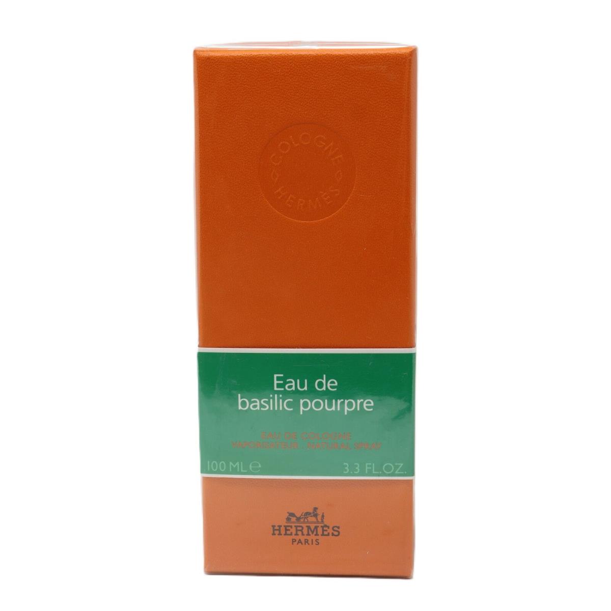 Eau De Basilic Pourpre by Hermes Eau De Cologne 3.3oz/100ml Spray