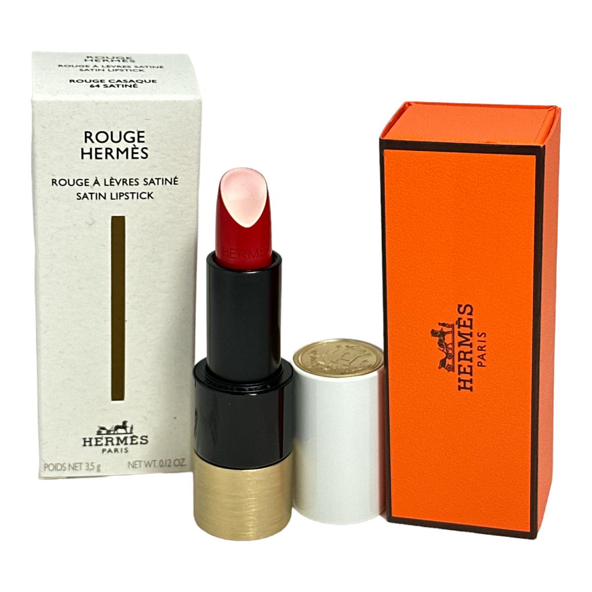 Rouge Hermes Satin Lipstick Rouge Casaque 64 Satine 3.5g/0.12oz