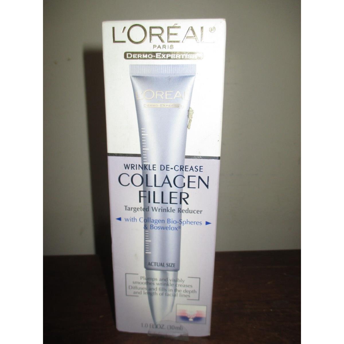 L`oreal Wrinkle De Crease Collagen Filler Wrinkle Reducer 1 oz