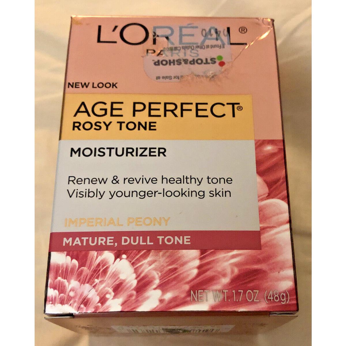 L`oreal Age Perfect Rosy Tone Moisturizer Cream Full Size 1.7 oz