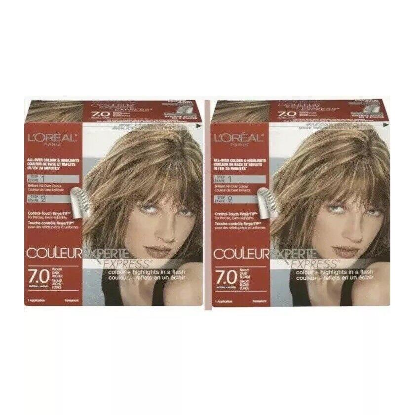 L`oréal 2 L Oreal Couleur Experte Express Hair Color 7.0 Biscotti Dark Blonde - Hair Shade: Dark Blonde