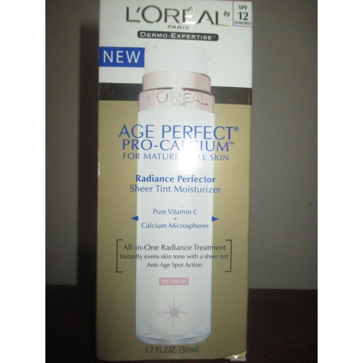 L`oréal L or al Age Perfect Pro Calcium Radiance Perfector Medium Sheer Tint Moisturizer