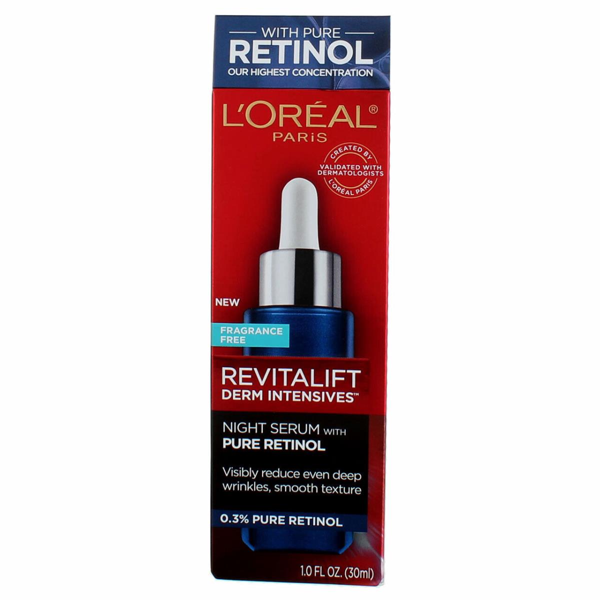 5 Pack L`oreal Paris Revitalift with Pure Retinol Night Serum 1 fl oz