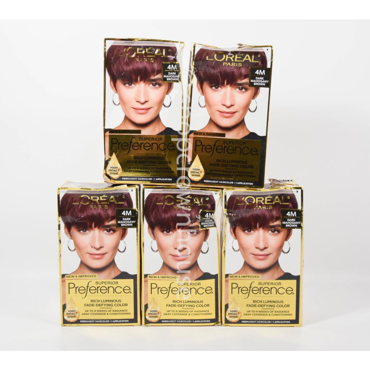 5 Loreal Superior Preference Hair Color 4M Dark Mahogany Brown - Improved