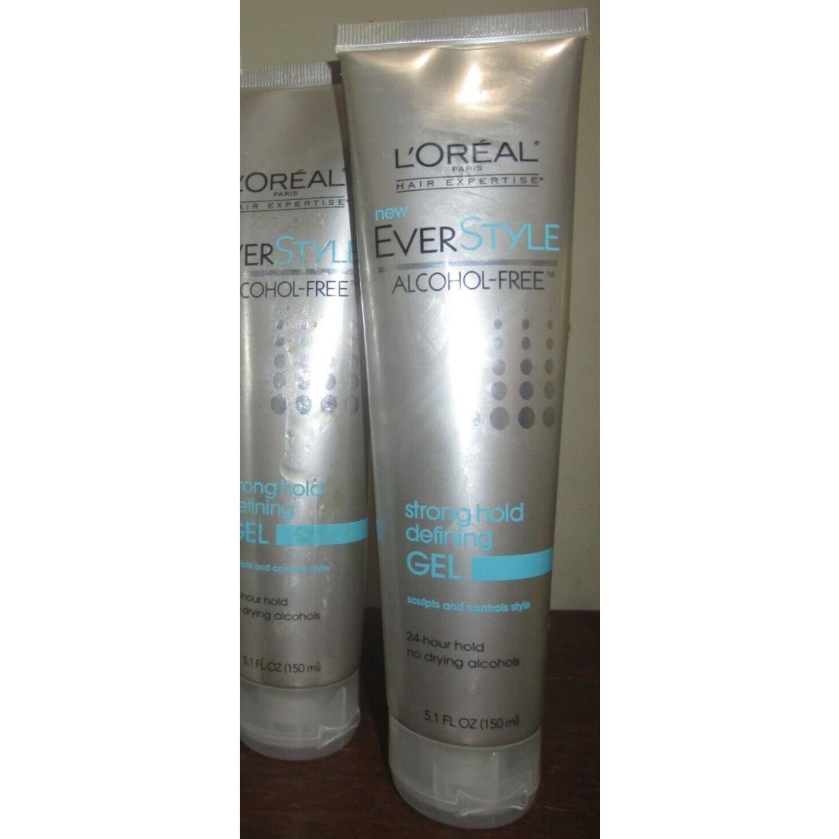 L`oréal Lot of 2 L or al Everstyle Strong Hold Defining Gel 24 Hr Hold 5.1 Oz