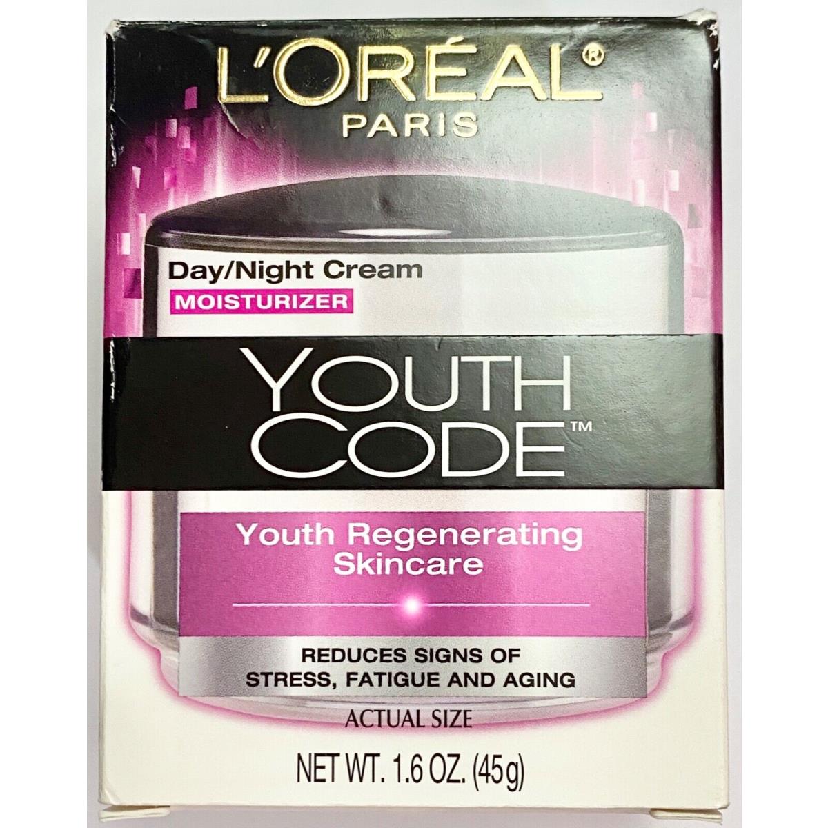 Loreal Youth Code Day / Night Cream Moisturizer Regenerating Skincare Anti Aging