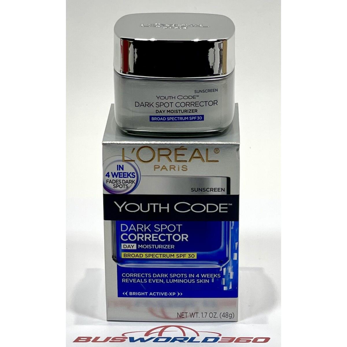 L`oreal Youth Code Dark Spot Corrector Day Moisturizer 1.7oz Spf 30