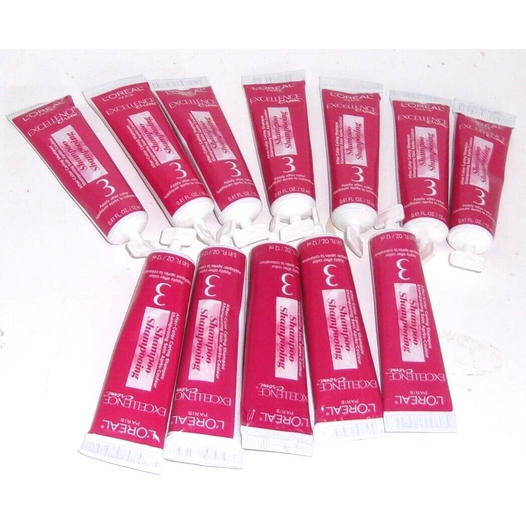 Lot 12 Tubes L`oreal Excellence Creme After Color Caring Shampoo 3