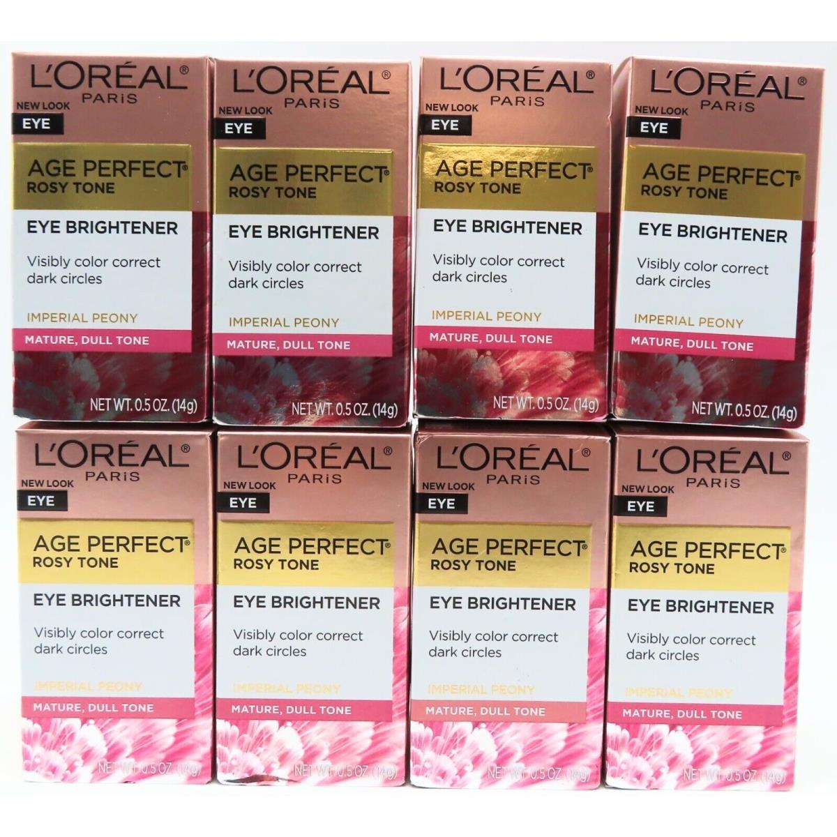 8 Pack L`oreal Age Perfect Rosy Tone Eye Brightener Cream Imperial Peony