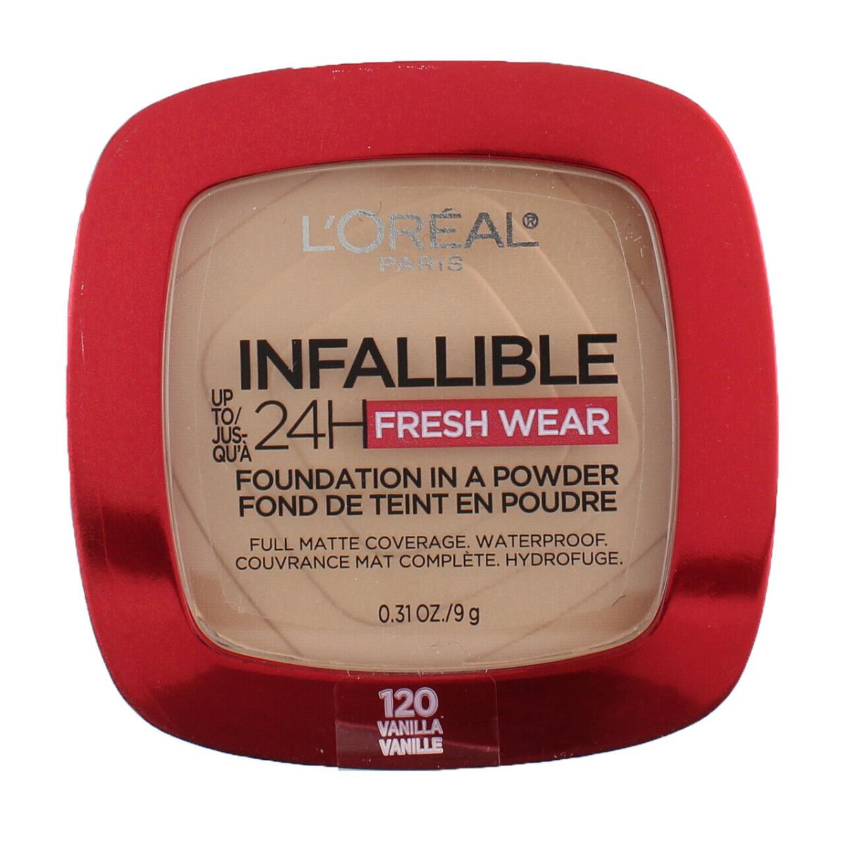 3 Pack L`oreal Paris Infallible 24 H Fresh Wear Foundation Vanilla 120 0.31 oz