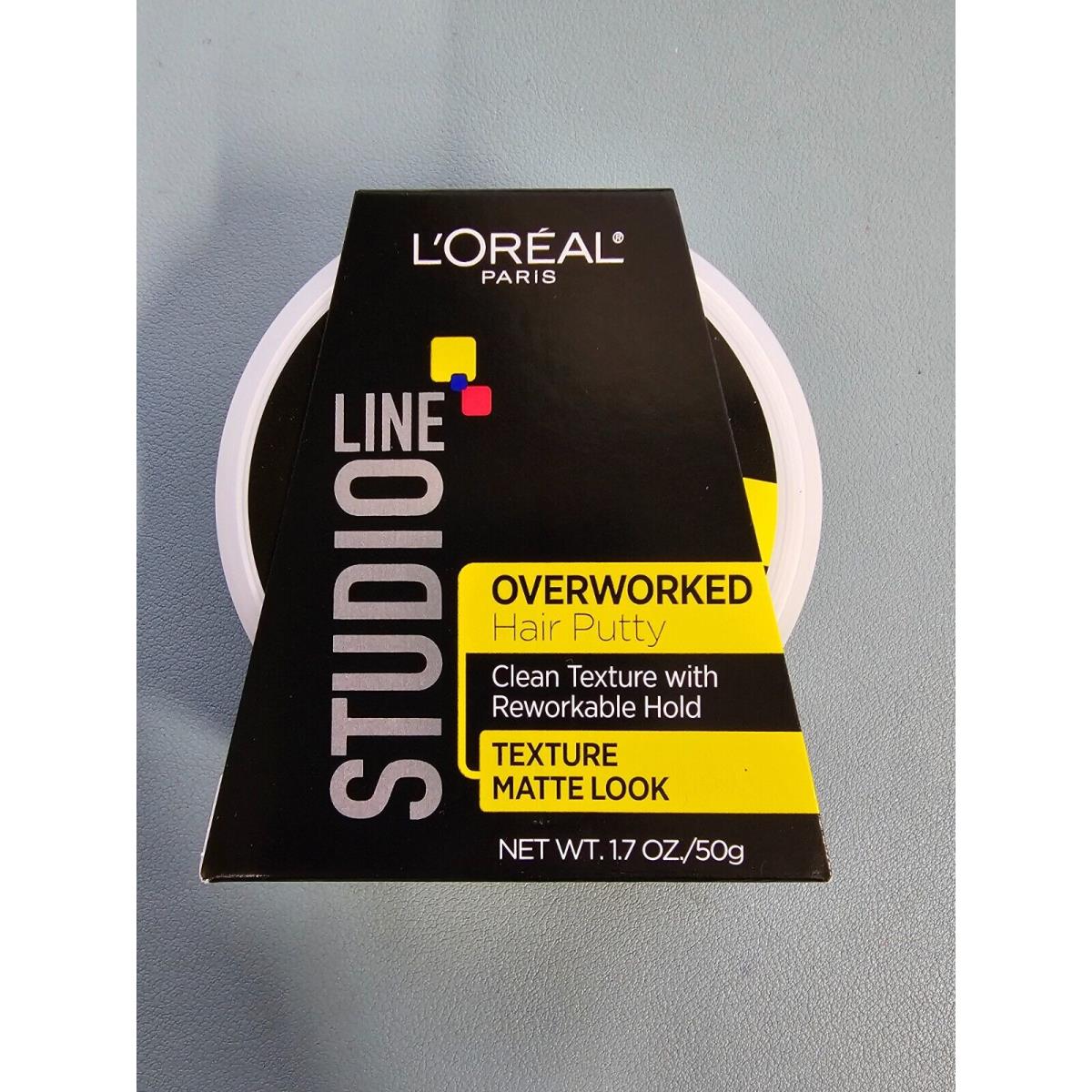 6 Pack L`oreal Paris Studio Line Overworked Hair Putty 1.7 oz