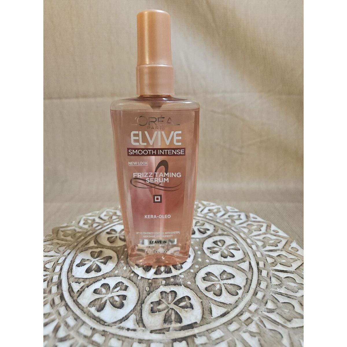 Loreal Elvive Smooth Intense Frizz Taming Serum Kera Oleo 3.4 oz L`oreal